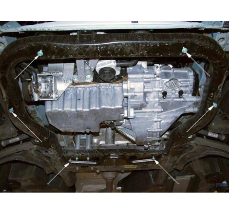 Scut metalic pentru motor si cutia de vitezeze Volkswagen T5 Caravelle