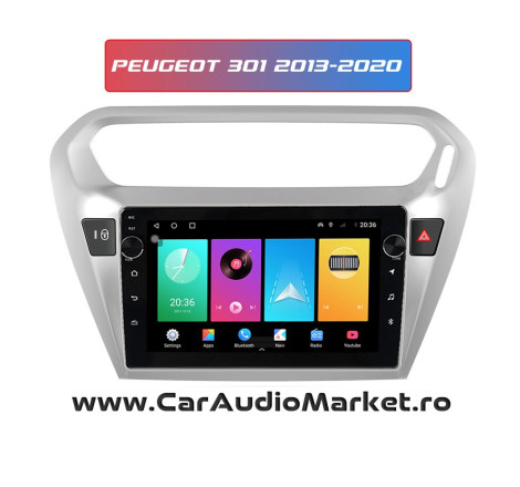 Navigatie dedicata cu Android Peugeot 301 2013 2014 2015 2016 2017 2018 2019 2020 targu jiu