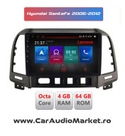 Navigatie dedicata cu Android Hyundai Santa Fe 2006, 2007, 2008, 2009, 2010, 2011, 2012 lenovo