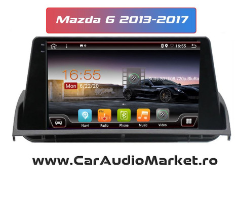 Navigatie dedicata CarPad Android Radio Bluetooth Internet GPS WIFI Mazda 6 2013 2014 2015 2016 2017 valcea