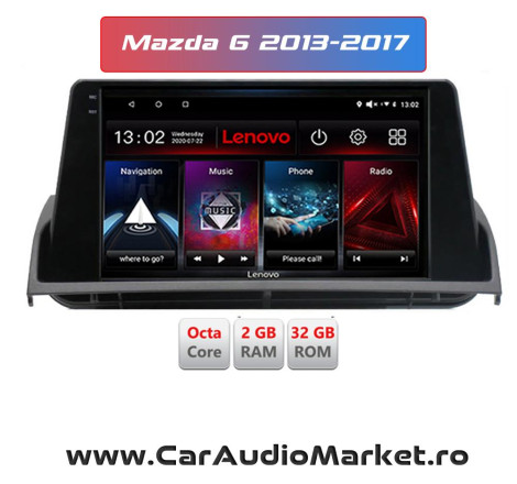 Navigatie dedicata CarPad Android Radio Bluetooth Internet GPS WIFI Mazda 6 2013 2014 2015 2016 2017 turda