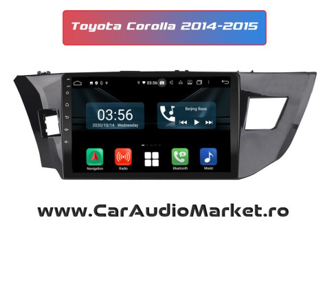 Navigatie dedicata CarPad Android Radio Bluetooth Internet GPS WIFI Toyota Corolla 2014 2015 iasi