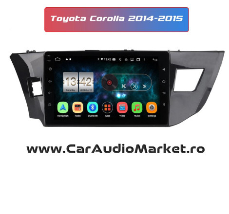 Navigatie dedicata CarPad Android Radio Bluetooth Internet GPS WIFI Toyota Corolla 2014 2015 caracal