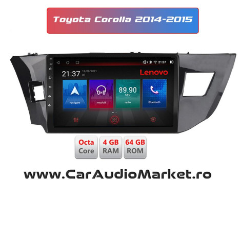 Navigatie dedicata CarPad Android Radio Bluetooth Internet GPS WIFI Toyota Corolla 2014 2015 oradea