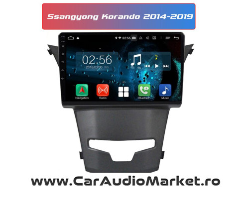 Navigatie dedicata Android Radio Bluetooth Internet GPS WIFI Ssangyong Korando 2014 2015 2016 2017 2018 2019 craiova