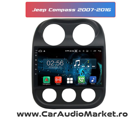 Navigatie dedicata android Jeep Compass 2007 2008 2009 2010 2011 2012 2013 2014 2015 2016 craiova