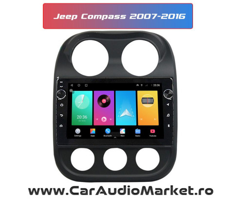 Navigatie dedicata android Jeep Compass 2007 2008 2009 2010 2011 2012 2013 2014 2015 2016 brasov