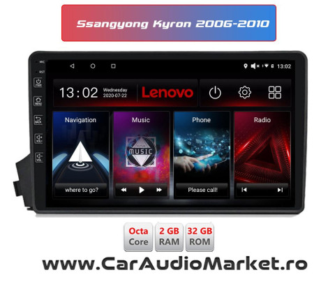 Navigatie dedicata Android Ssangyong Kyron Actyon 2006 2007 2008 2009 2010 brasov