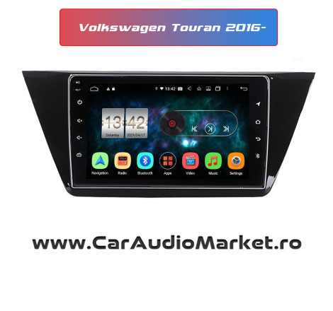 Navigatie dedicata Android Radio Bluetooth Internet GPS WIFI Volkswagen Touran 2016 2017 2018 2019 2020 2021 ORADEA