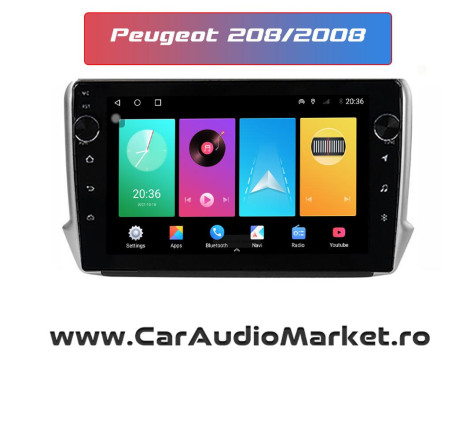 Navigatie dedicata Android Peugeot 208 2012 2013 2014 2015 2016 2017 2018