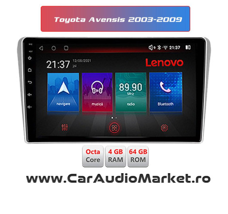 Navigatie dedicata Android Toyota Avensis 2003 2004 2005 2006 2007 2008 2009 EMAG