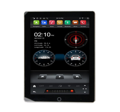 Navigatie GPS 2DIN 12.8" IPS tip Tesla PX6 cu Android Bluetooth Internet WIFI