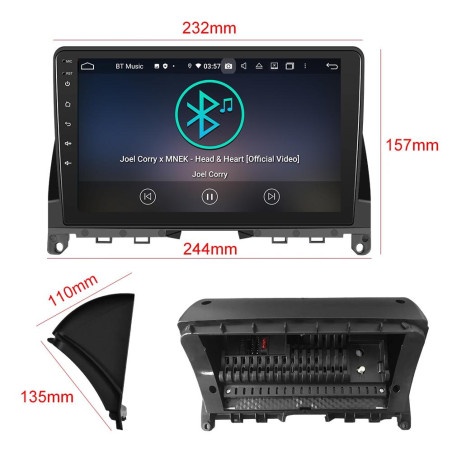 Navigatie dedicata cu android Mercedes clasa C W204 S204 2006 2007 2008 2009 2010 2011