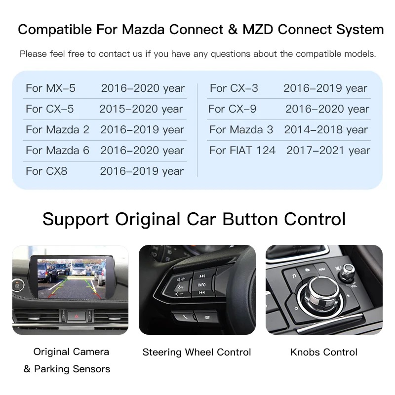 carplay si android auto cu fir pentru Mazda Caraudiomarket craiova