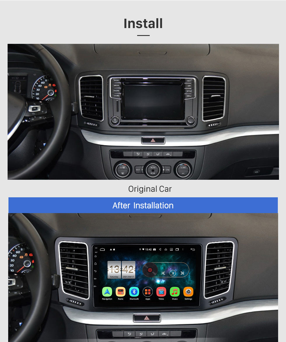 vw sharan 2010 2011 navigatie android dedicata